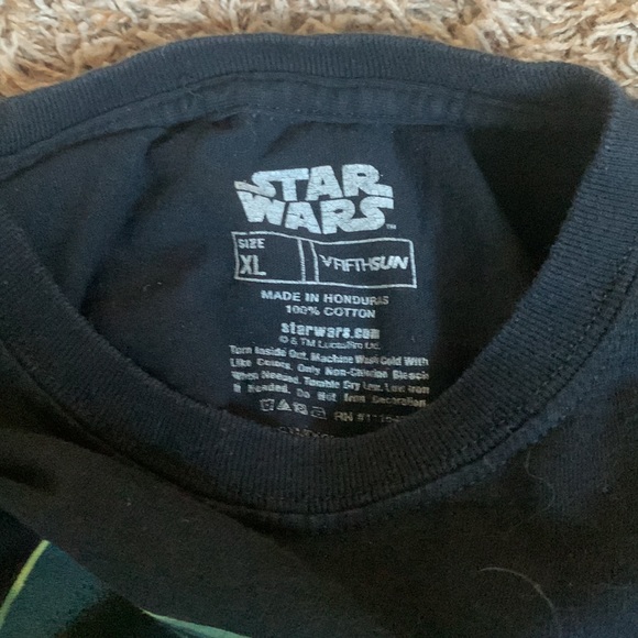 2 Star Wars Yoda t-shirts, Womens S, Childrens XL, black and green. - Picture 2 of 7